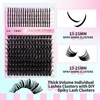 GEMERRY Eyelash Extensions Spikes DIY Cluster Eyelashes D Curl Individual