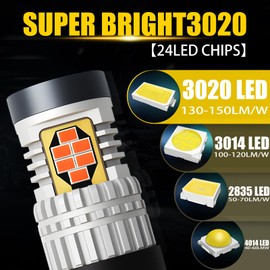 ANYTOP 7443 7440 LED Bulb Red Brake Light Bulb, 7444na 7441 7444 W21W Strobe Light Canbus Replacement for Cars, Trucks, SUVs, Vans Backup Parking Tail Stop Blinker Lights 2Pack