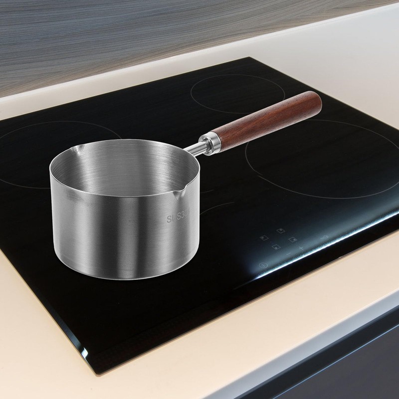 Sauce Pan 250ML Saucepan Stainless Steel Sauce Pot Double Spout