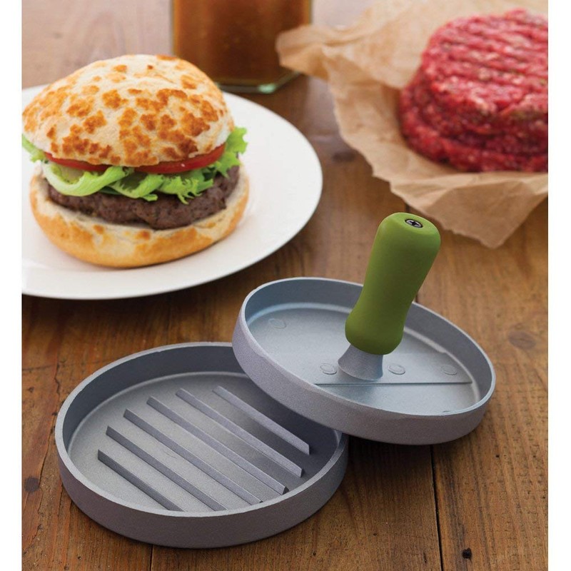 KitchenCraft Home Made Non Stick Burger Press with Recipe in