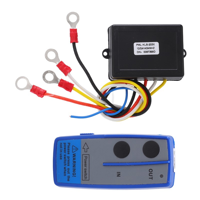 Wireless Winch Remote Control Kit 434MHZ Receiver 12V 24V Switch