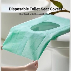 Disposable Toilet Seat Cover, 20/30/50pcs Disposable Toilet Seat Covers, Pastel Toilet Seat Protector for Home Bathroom Hotel Salon, Bathroom Accessories:_Green_50pcs