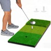Foldable Golf Hitting Mat Dual-Turf Golf Practice Mat Portable Design