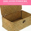 Ciieeo Wicker Shelf Baskets Bins with Lid Handwoven Storage Baskets