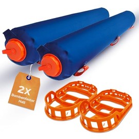 Peggy Peg Fix&Go Tube Set of 2 for Awning Installation on Paving, Concrete & Asphalt Including Peggy-ABC Instructions, Adapter for Anchor Plate for Weighing Support Feet - Fillable Weight Double Set