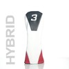 3 Hybrid Headcover, Easy Slip-On Easy-Off Golf Club Head Cover,