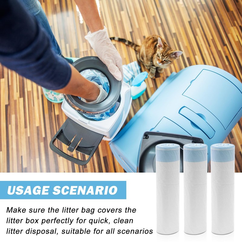 Sporgo Pack of 90 Bin Liners with Carry Handle: Self-Cleaning