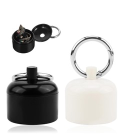 SSuirk Portable Jewelry Holder Case– 2-Pack Waterproof Ring Organizer,Small Travel Storage Box for Rings,Earrings & Necklaces, Perfect for Sports & Travel,Gift for Women (black & white)