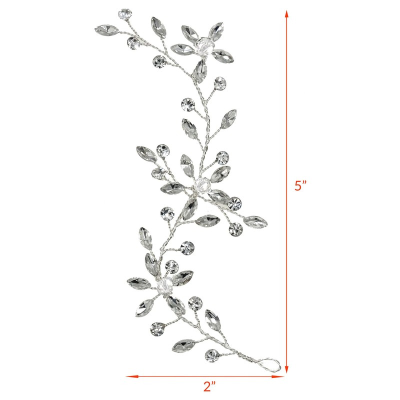 ENBRIDE Handcrafted Delicate Flexible Wire Headpiece of Sparkling Marquise Rhinestone