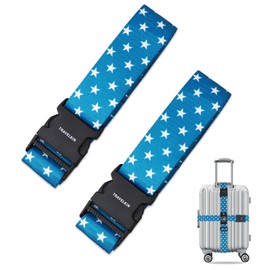 Travel Luggage Straps, Adjustable Luggage Straps for Suitcases, Cross Suitcase Belt with Quick Release Buckle for Luggage Suitcase Baggage