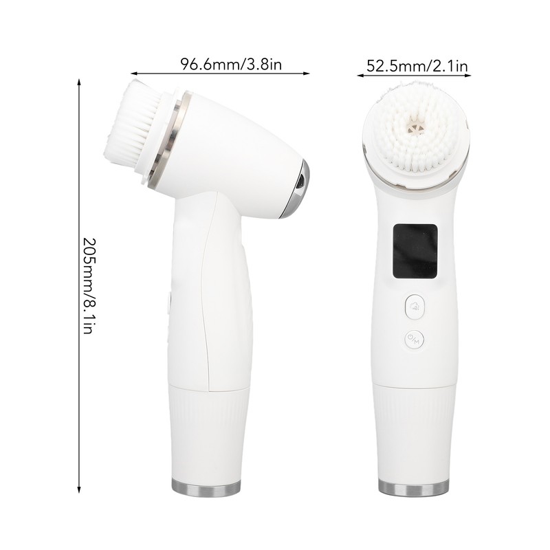 Facial Cleanser Massager LCD Display IPX7 Waterproof 3 Modes USB