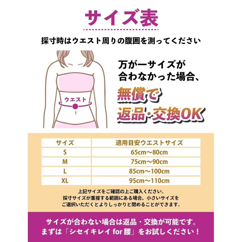 YAKU シセイキレイfor腰 理学療法士監修 腰サポーター 腰ベルト 腰用 サポートベルト ダイニーマ 男女兼用 脱着簡単