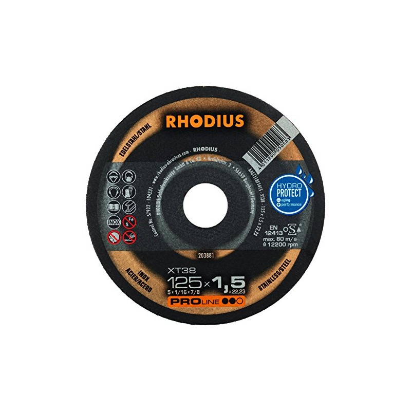 Rhodius XT38 125 x 1.5 x 22.23 mm Cutting Discs