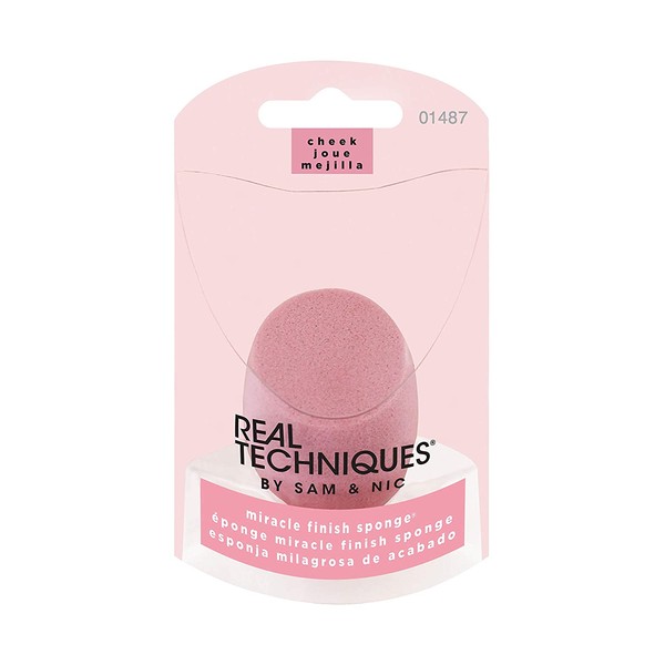 Real Techniques Cruelty Free Miracle Finish Sponge (Pack of 1) for a Natural Look, Ideal for Cream, Pressed Powder, & Liquid Blush, Latex Free (Packaging May Vary)