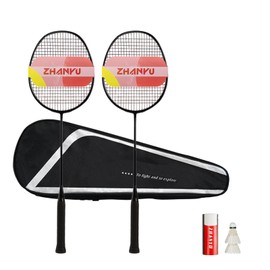 Professional Badminton Racket,Rackets,Ultralight and Durable,Including 2 Badminton Racket,2 Badminton and A Ball Bag,Suitable for Outdoor Activities and Family outings