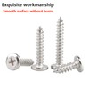 Qrity 20pcs Self Tapping Screws, 304 Stainless Steel Phillips Flat