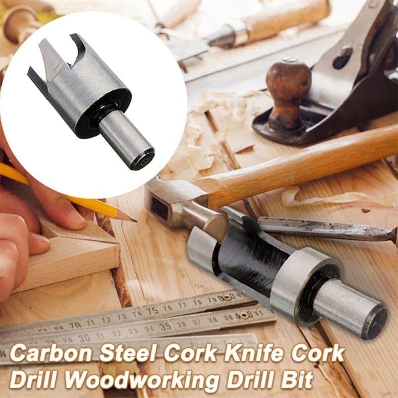 dophee 8Pcs Wood Plug Cutter Drill Bit Set, Straight and