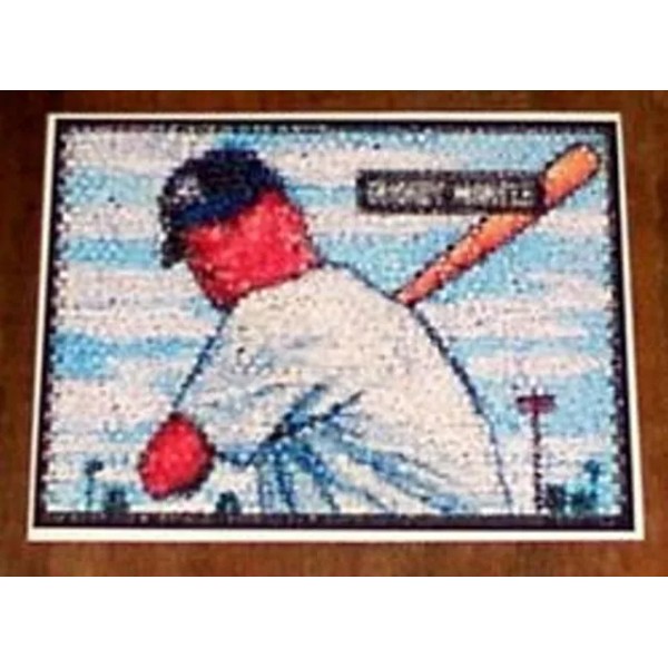 Amazing Mickey Mantle Bowman Rookie card Yankee montage