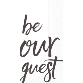 Boston International IHR 3-Ply Paper Napkins, 16-Count Guest Size, Be Our Guest