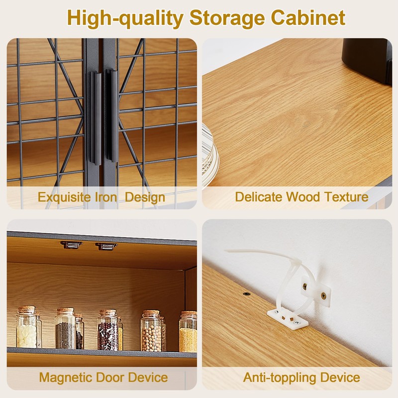VECELO 72in Tall Kitchen Pantry Cabinet with Doors and Shelves,