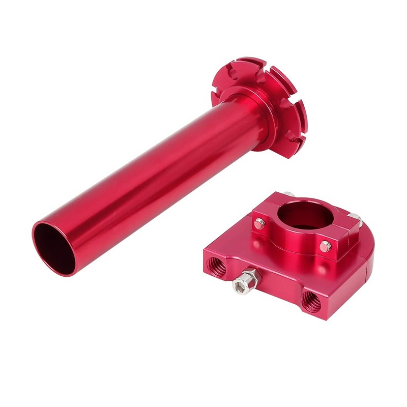 sourcingmap Red Aluminum Alloy 22mm Accelerator Throttle Twist Handlebar Grip