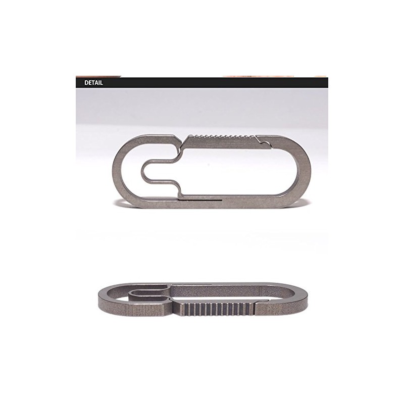 PR-OBLONGCARA Carabiner Titanium Alloy Oval Key Chain Key Holder Military,