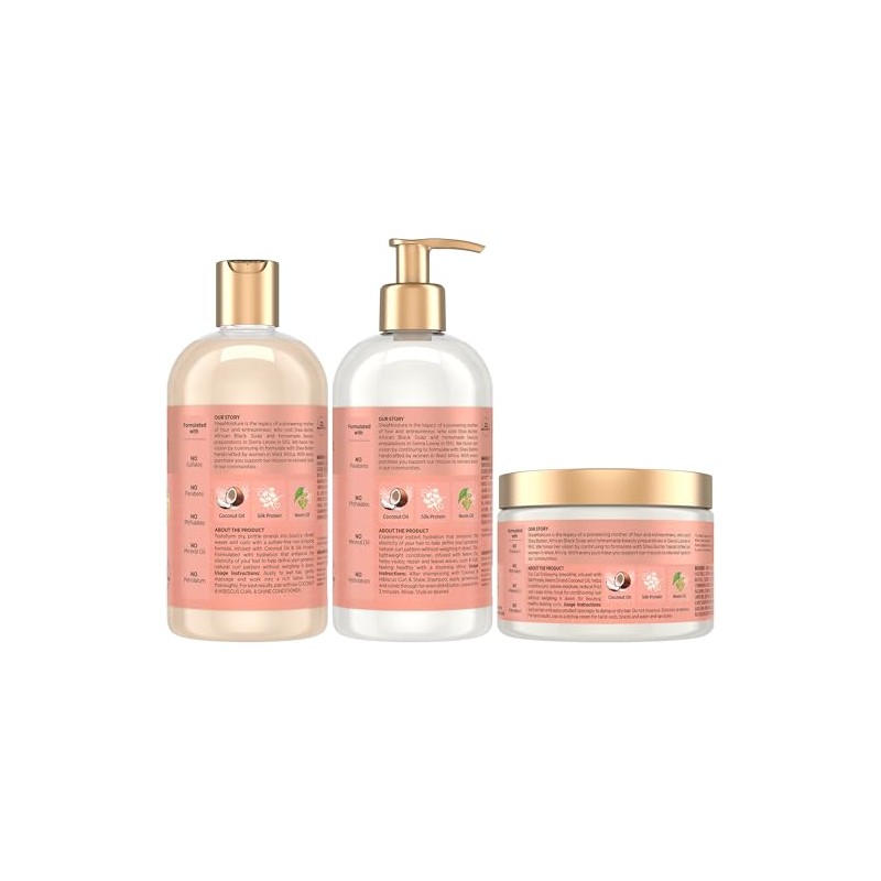 Shea Moisture Coconut and Hibiscus Combination Pack – 13 oz.