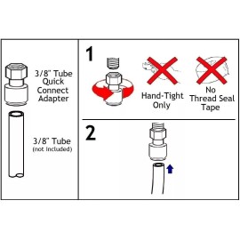 faucet 3/8" Faucet Adapter Quick Connect Use For All Kangen Faucet Kit (2 pcs)