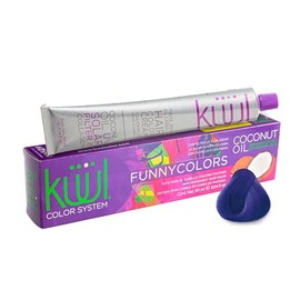 KÜÜL - Color System Funny Colors Tinte Semipermanente Tono Azul 90 ml, Aceite de Coco, Filtro UV y Colágeno, Prolonga Intensidad del Color, Aporta Hidratación, Brillo y Sedosidad, Coloración Cabello