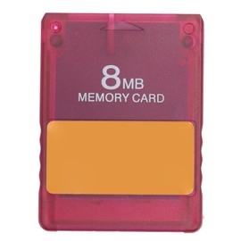 Console Memory Card V1.966 OPL HD Loader Program Card Game Start Card with Transparent Case Transparent Red 8MB