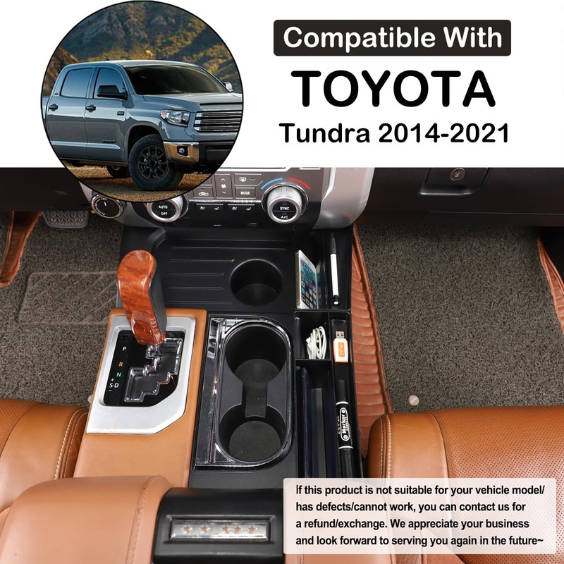 Aunginsy Center Console Side Gear Shift Storage Box Fit Toyot@a