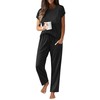 Ekouaer Women's Pajama Sets Cap Sleeve Sleepwear Tops and Long