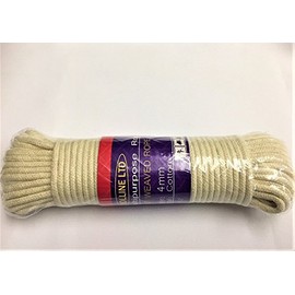 Remi Tools LTD 20 Meter Cotton Rope (4mm) for Clotheslines & Victorian Pulley Airers - Soft Cotton Rope Multipurpose, Strong & Durable Twisted Cord for Indoor & Outdoor Use - Pulley Rope