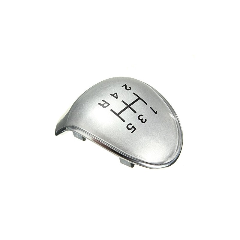 MOMOALA Replacement 5 Speed Black Chrome Gear Stick Knob Cap