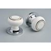 Designer Levers - Ceramic Round Door Knob - Polished Chrome