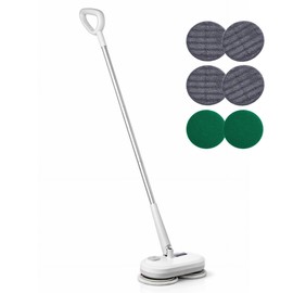 220 RPM Cordless Electric Spin Mop - Lightweight Powerful Cleaner for Hardwood, Tile, Laminate & Vinyl Floors with 6 Washable Pads