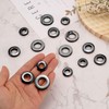 sourcing map 4 Pcs Zinc Alloy Screw Rings Eyelet Grommets,