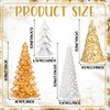 4 Pack Christmas Tree Table Decoration Gold Glass Ceramic Glitter
