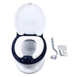 Children Potty Training Toilet, Removable Cushion Adjustable Toddler Realistic Toilet Transition Seat Removable Potty Pot for Toddlers & Kids