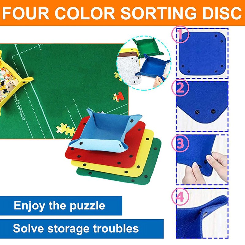 Jigsaw Puzzle Roll Mat Large Capacity 55inX 39in Puzzle Storage