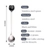 Cute Cat-Shaped Coffee Spoon Set - Black and White Cat