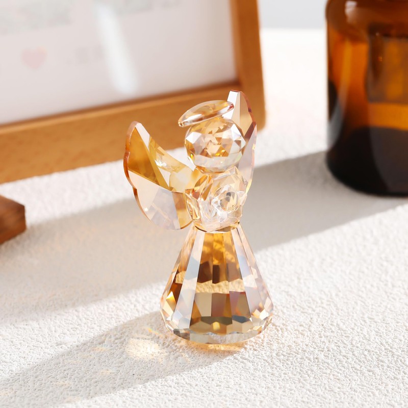 Crystal Angel with Star Figurine Gift for Women
