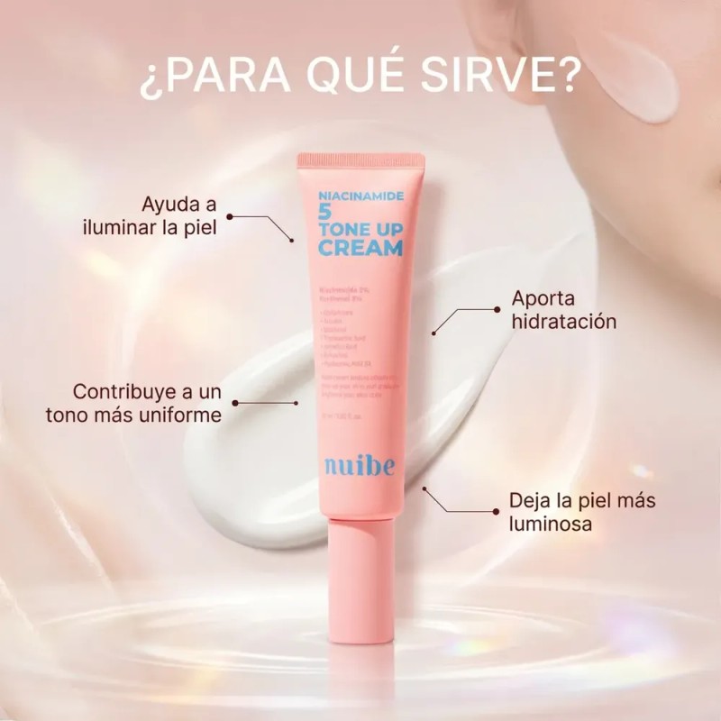 Nuibe Crema Aclaradora Coreana Con Niacinamida Tone Up