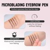 Eyebrow Pen, Brow Pencil 2-in-1 Dual-Ended Microblading Eyebrow Pencil with