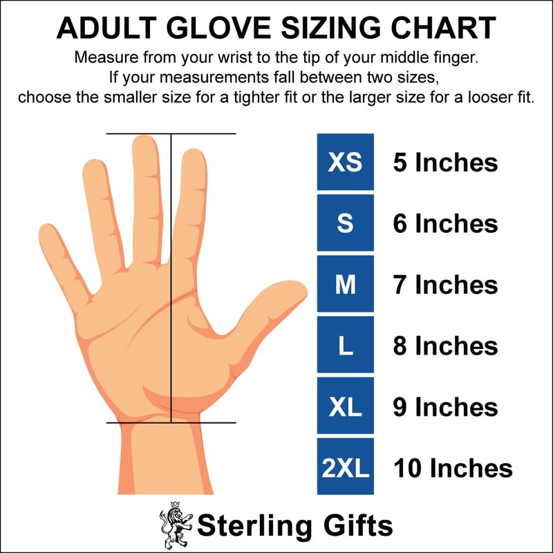 Sterling Gifts Gold Cross White Gloves (2X-Large)