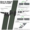 WOCCI Woven Nylon Watch Strap with Adjustable Buckle, Braided Sports