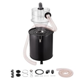 VEVOR Cyclone Dust Separator with Metal Tank, 4" Retrofit Cyclone Separator for Dust Collectors, ABS Material With 2" Hole O.D. Connector & Hose for Wet/Dry Shop Vacuums, Fits 13.21 Gallon Tank