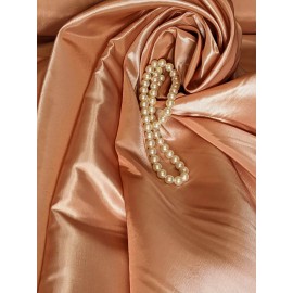 Unbranded Rose Gold Taffeta 100% Polyester 59/60" wide by yard. For sewing. Free swatches.