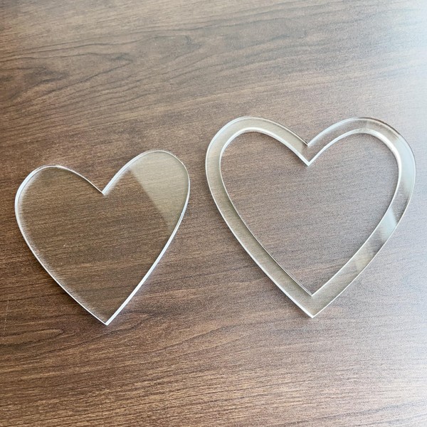 Acrylic Love Heart Cutting Jig Template, Clear Acrylic Router Jig,