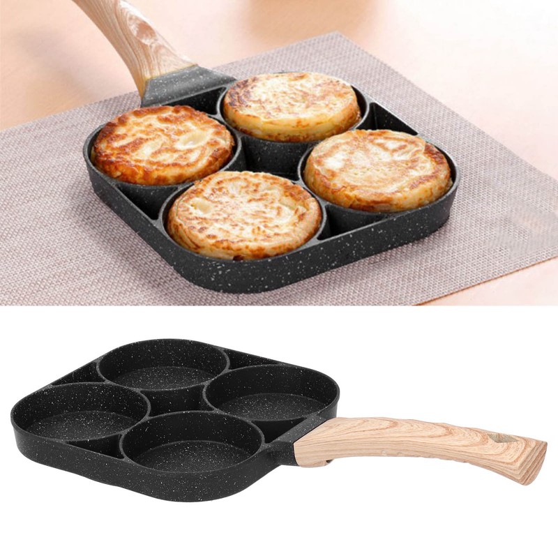 4Hole Frying Pot NonStick Egg Pancake Cooking Pan Cookware For